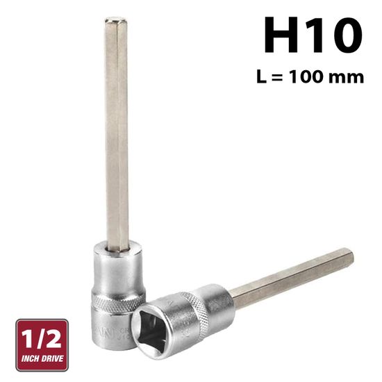 FIXMAN 1/2" Dr. 10 X 100mm Hex Allen Bit Socket H10